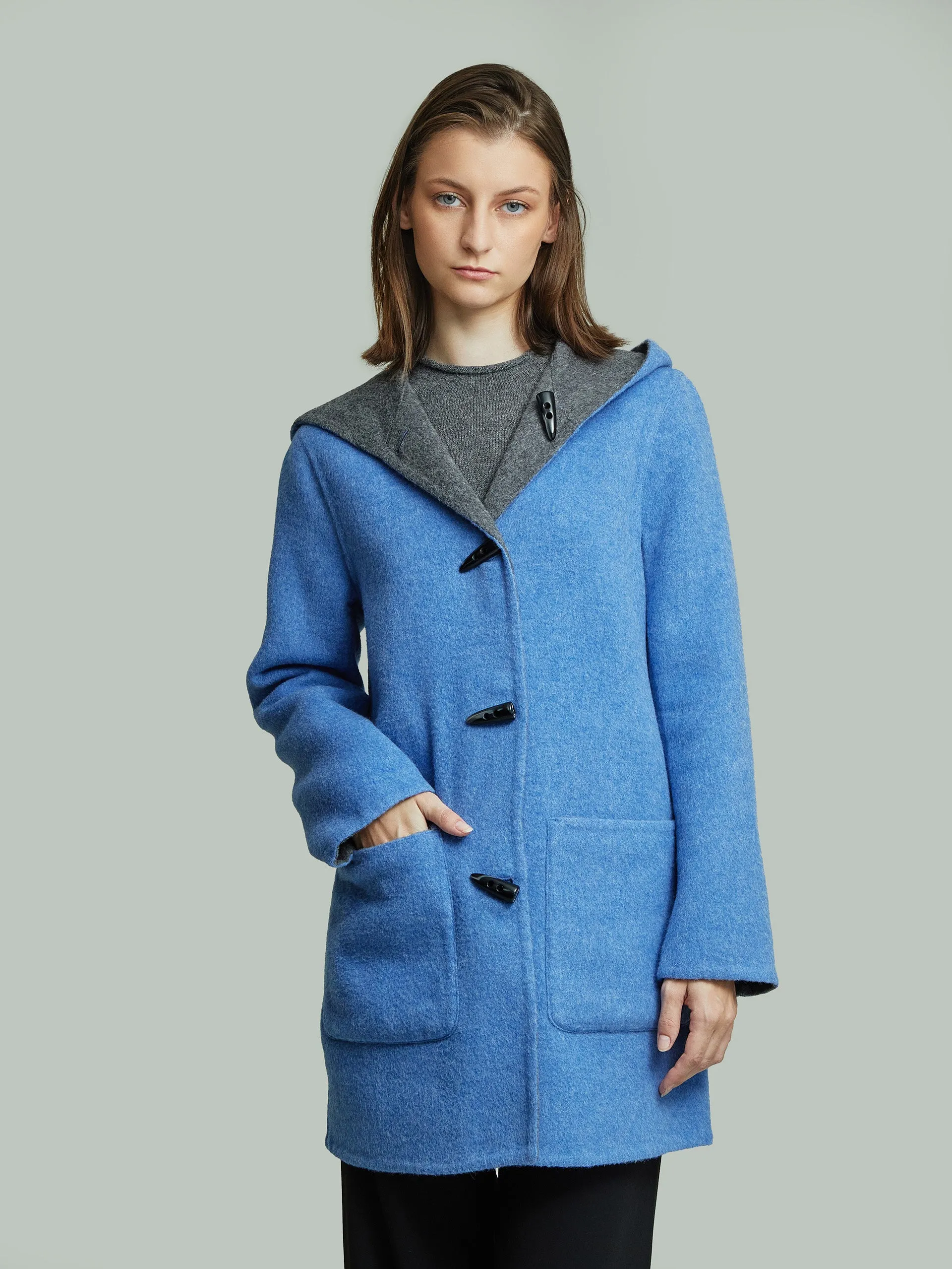 Alaia Coat Baby Alpaca Color Blue