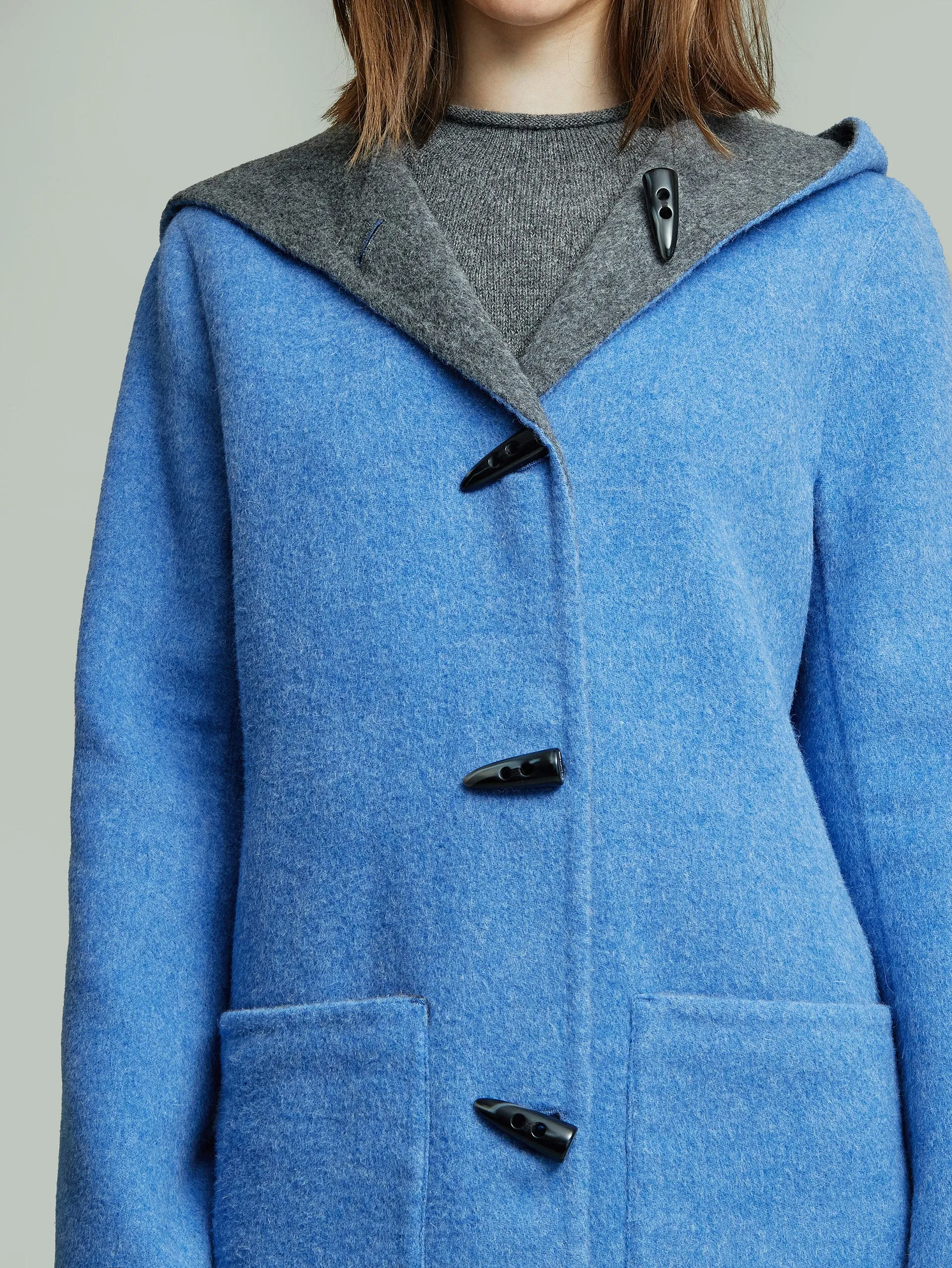 Alaia Coat Baby Alpaca Color Blue