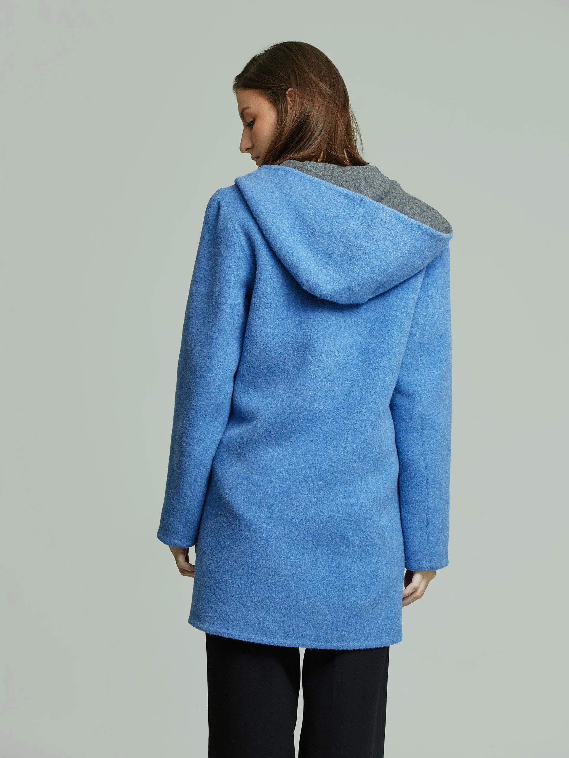 Alaia Coat Baby Alpaca Color Blue