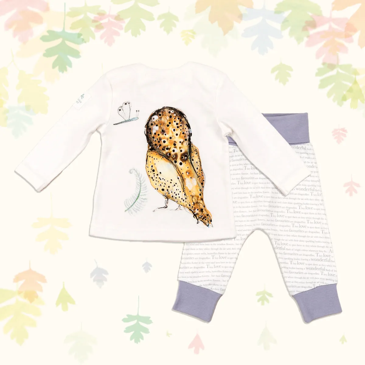 Baby gift bundle - Olive Owl Top and Bottoms