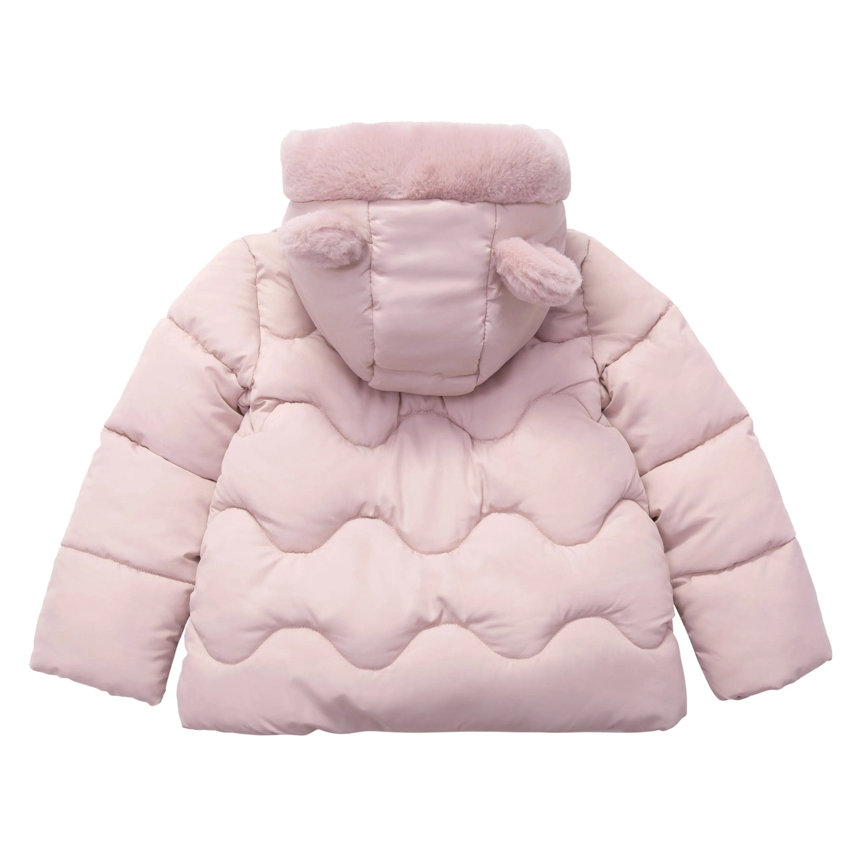 Baby Girls' Water-Resistant Soft Mini Fur Lined Puffer Jacket for Newborn Infant Toddler (6-24M, 2T-5T)