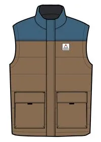 Baltic Recycled Insulated Vest - Toffee/Blue Steel