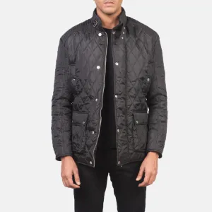 Barry Quilted Black Windbreaker Jacket