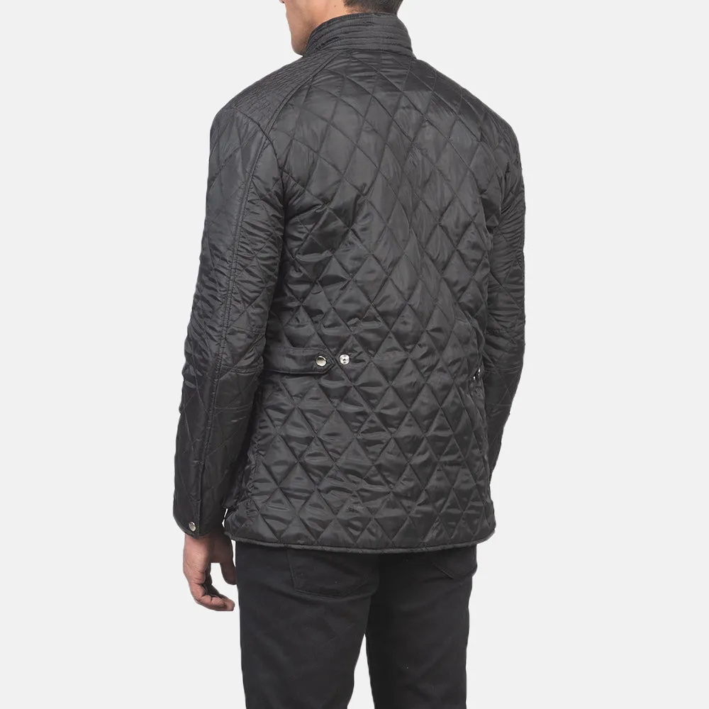 Barry Quilted Black Windbreaker Jacket