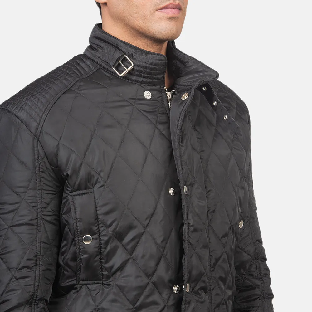 Barry Quilted Black Windbreaker Jacket