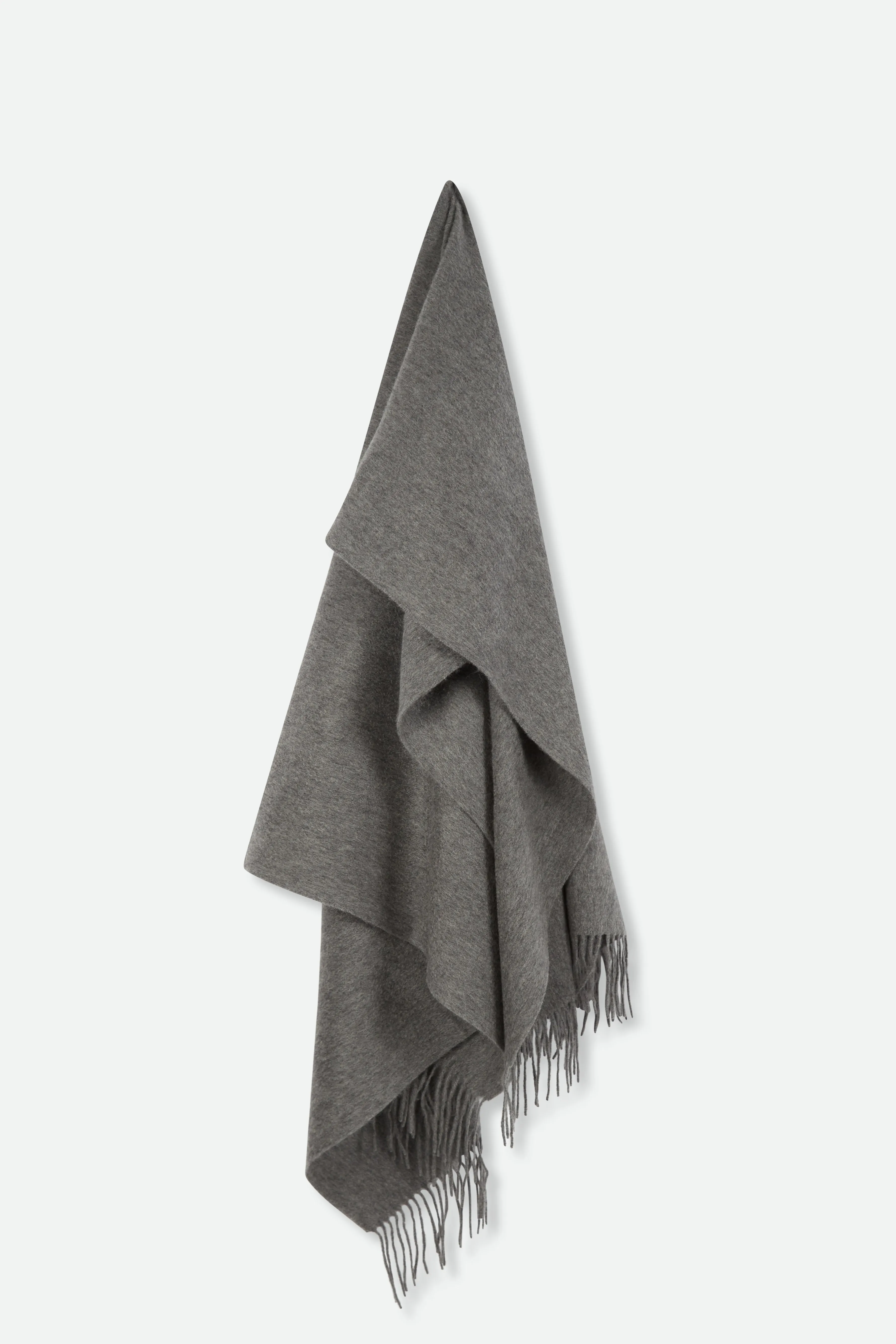 BASILIO BLANKET FRINGED WRAP IN PURE CASHMERE