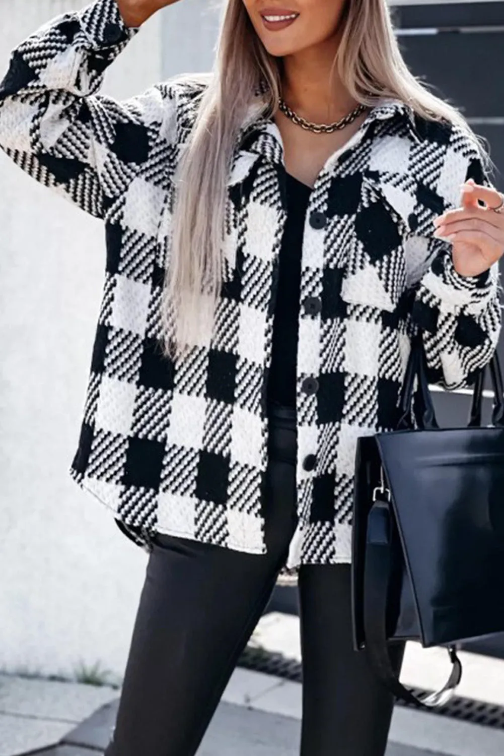 Black and White Check Jacket