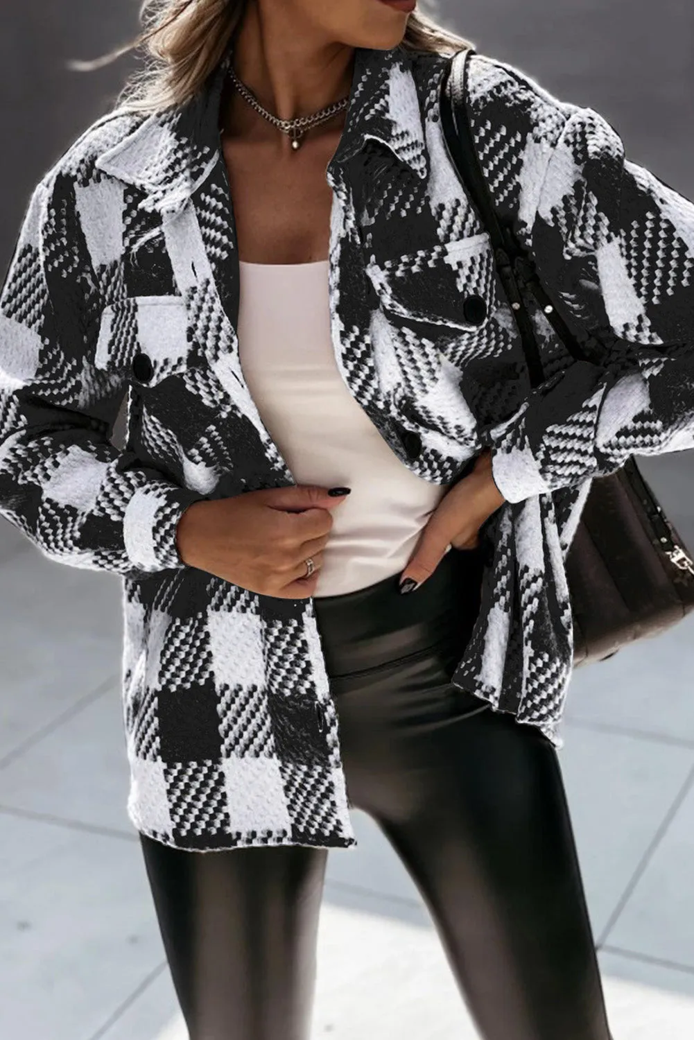 Black and White Check Jacket