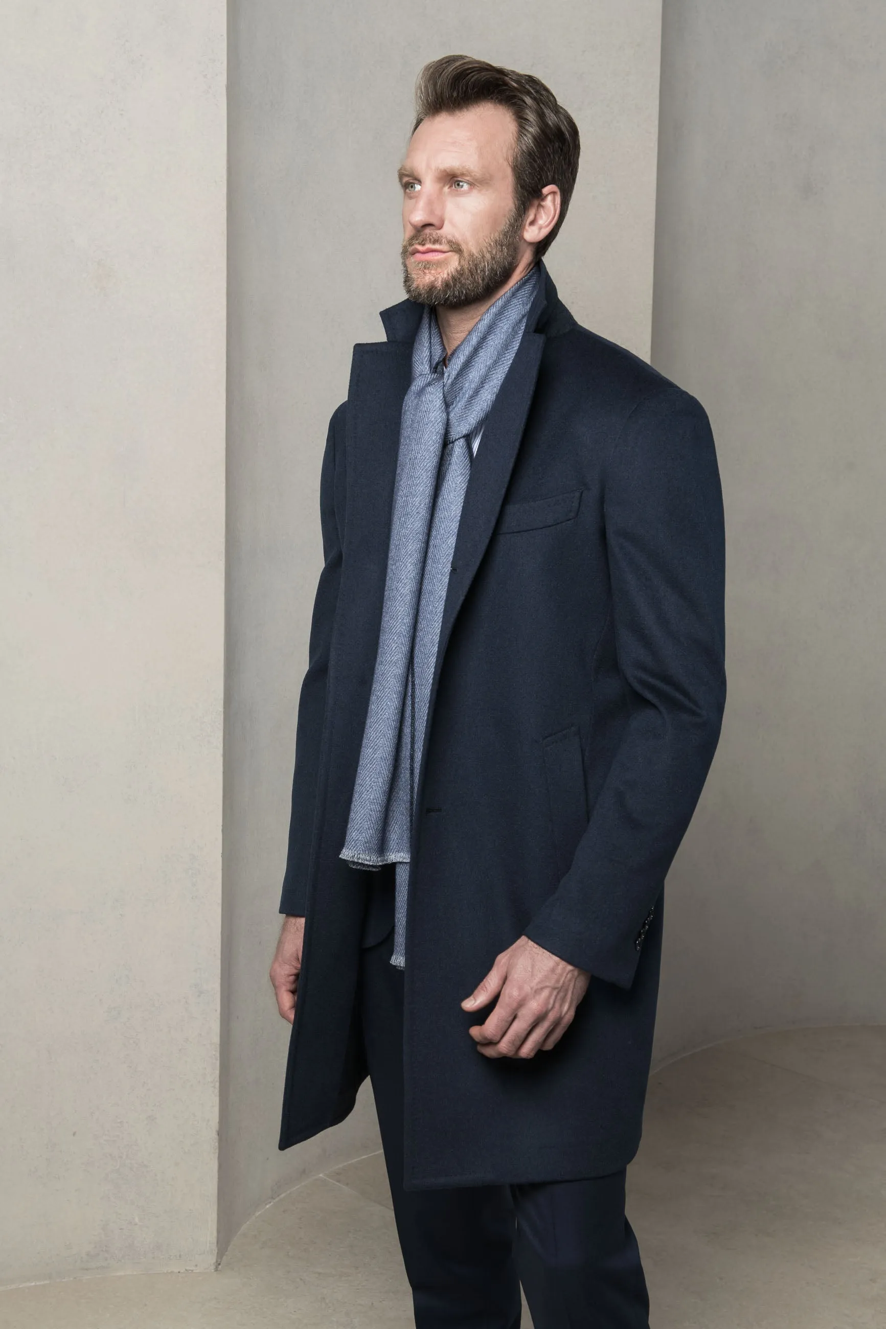 Blue overcoat - Made in Italy