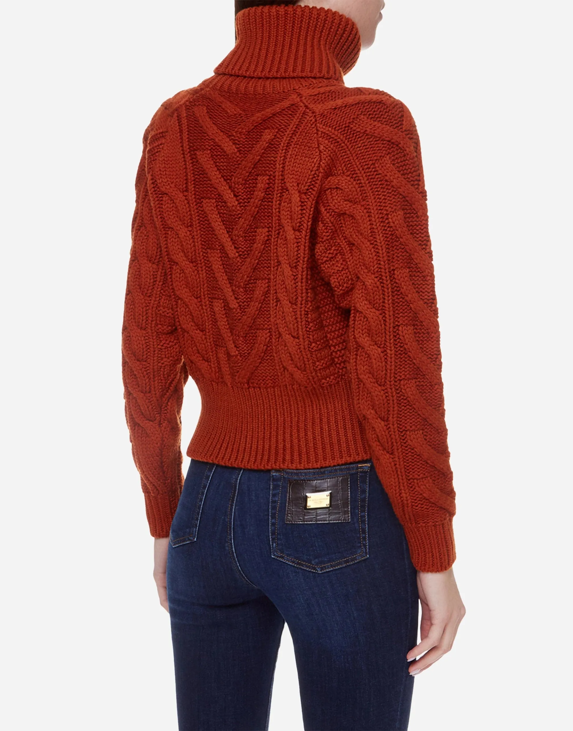 Cable-Knit Rollneck Sweater