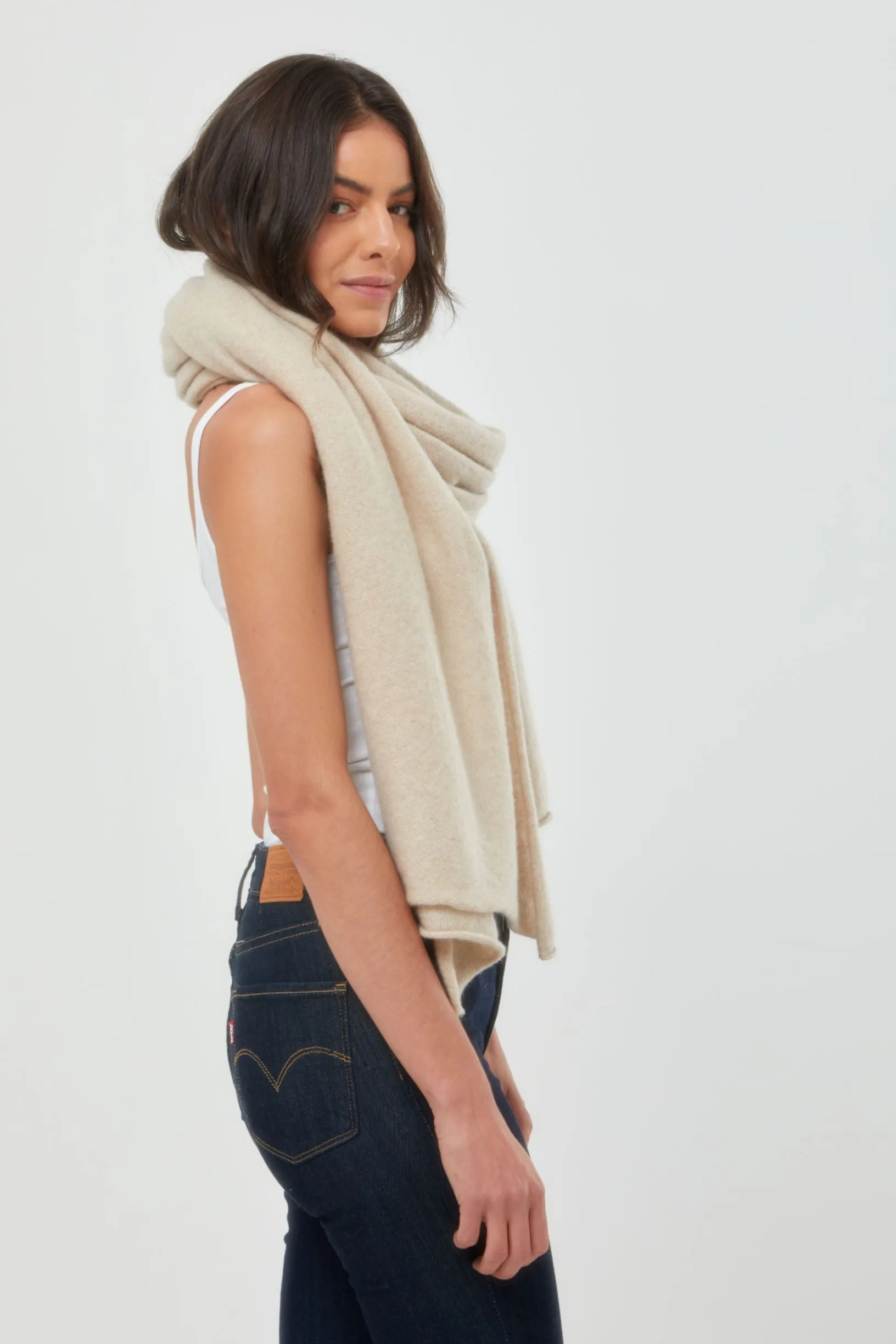 Cashmere Travel Wrap Champagne