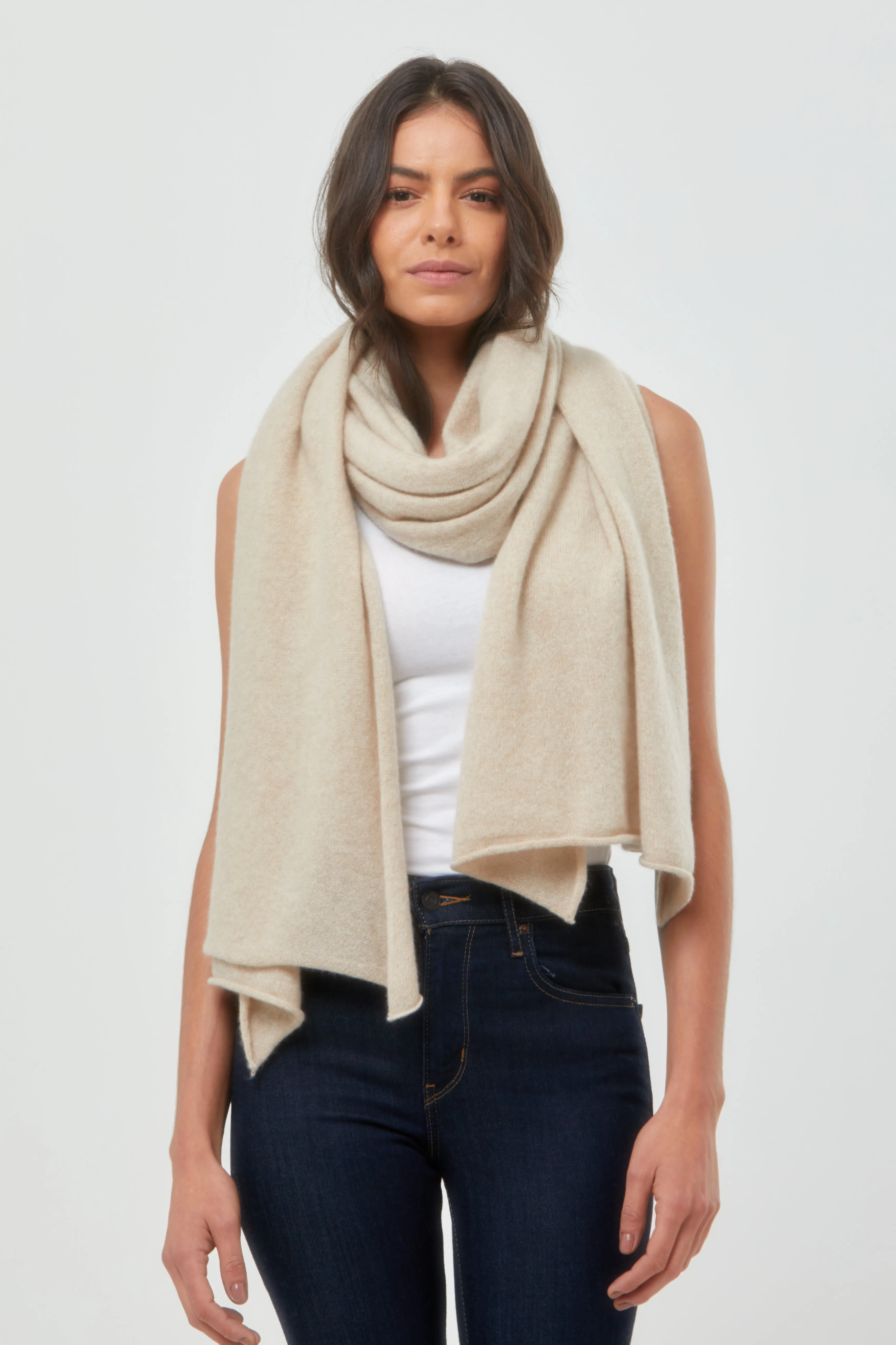 Cashmere Travel Wrap Champagne