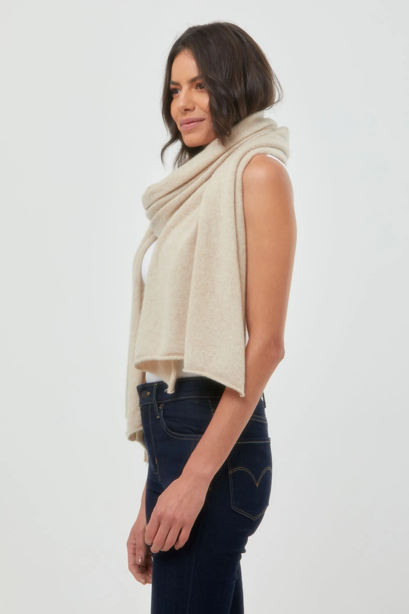 Cashmere Travel Wrap Champagne