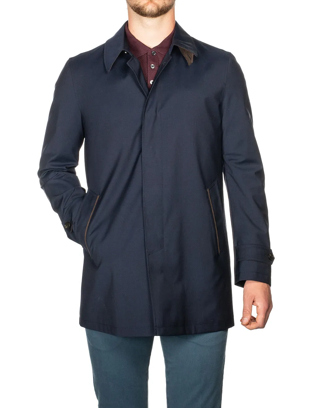 Classic Short Raincoat Blue