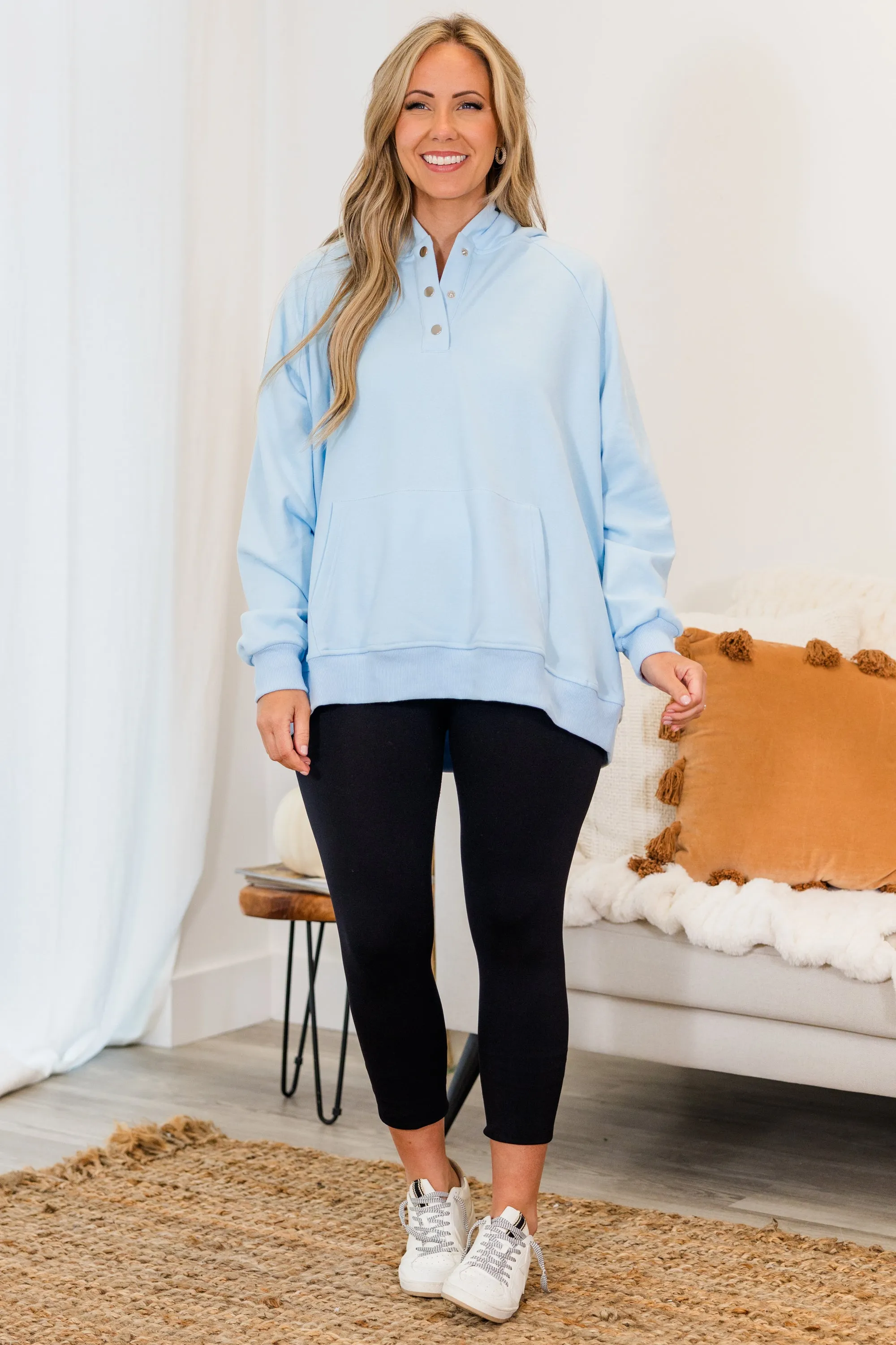 Crisp Winter Morning Pullover, Blue