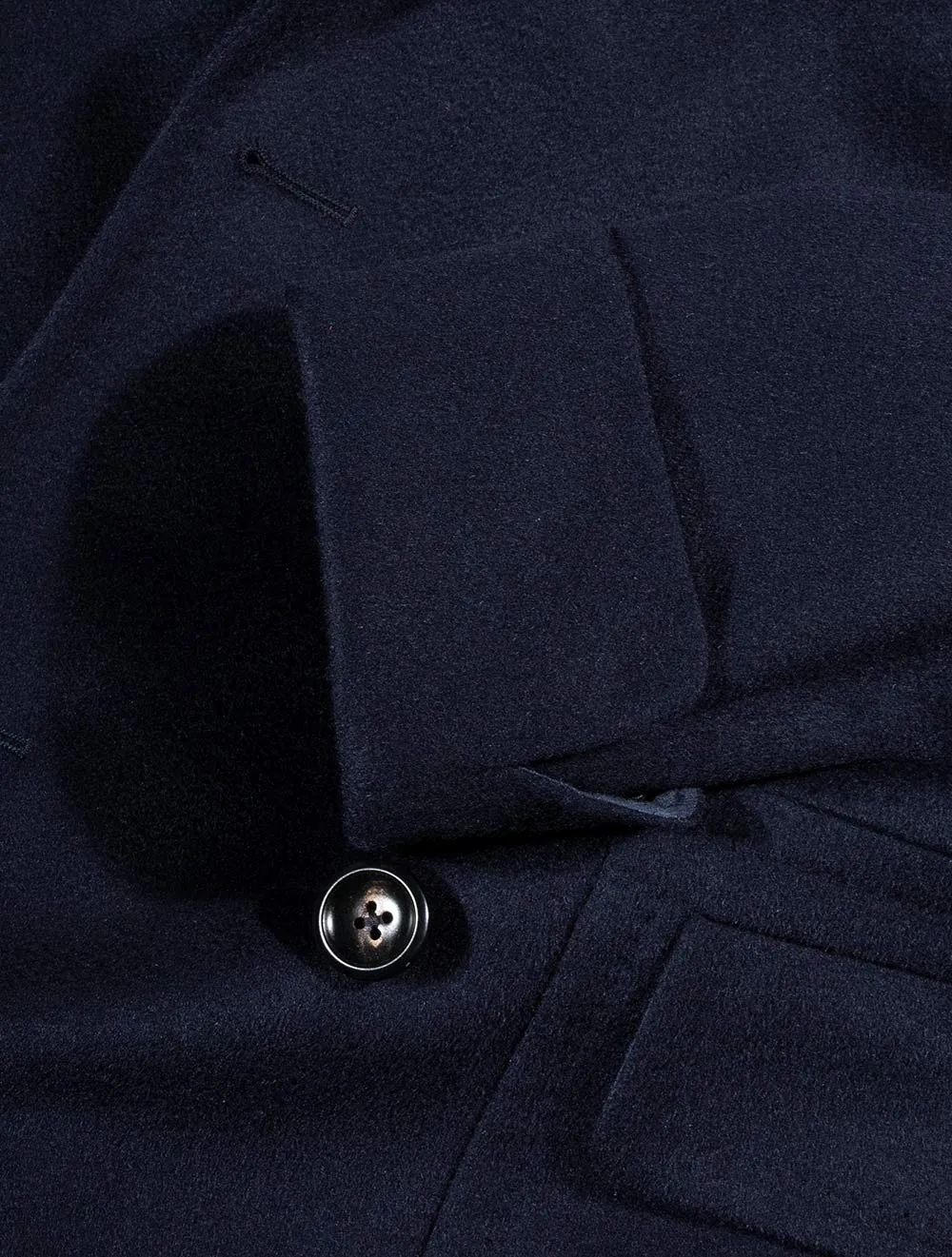 Double Breasted Overcoat Wool & Cashmere Navy