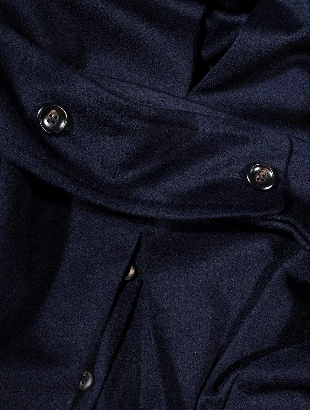 Double Breasted Overcoat Wool & Cashmere Navy