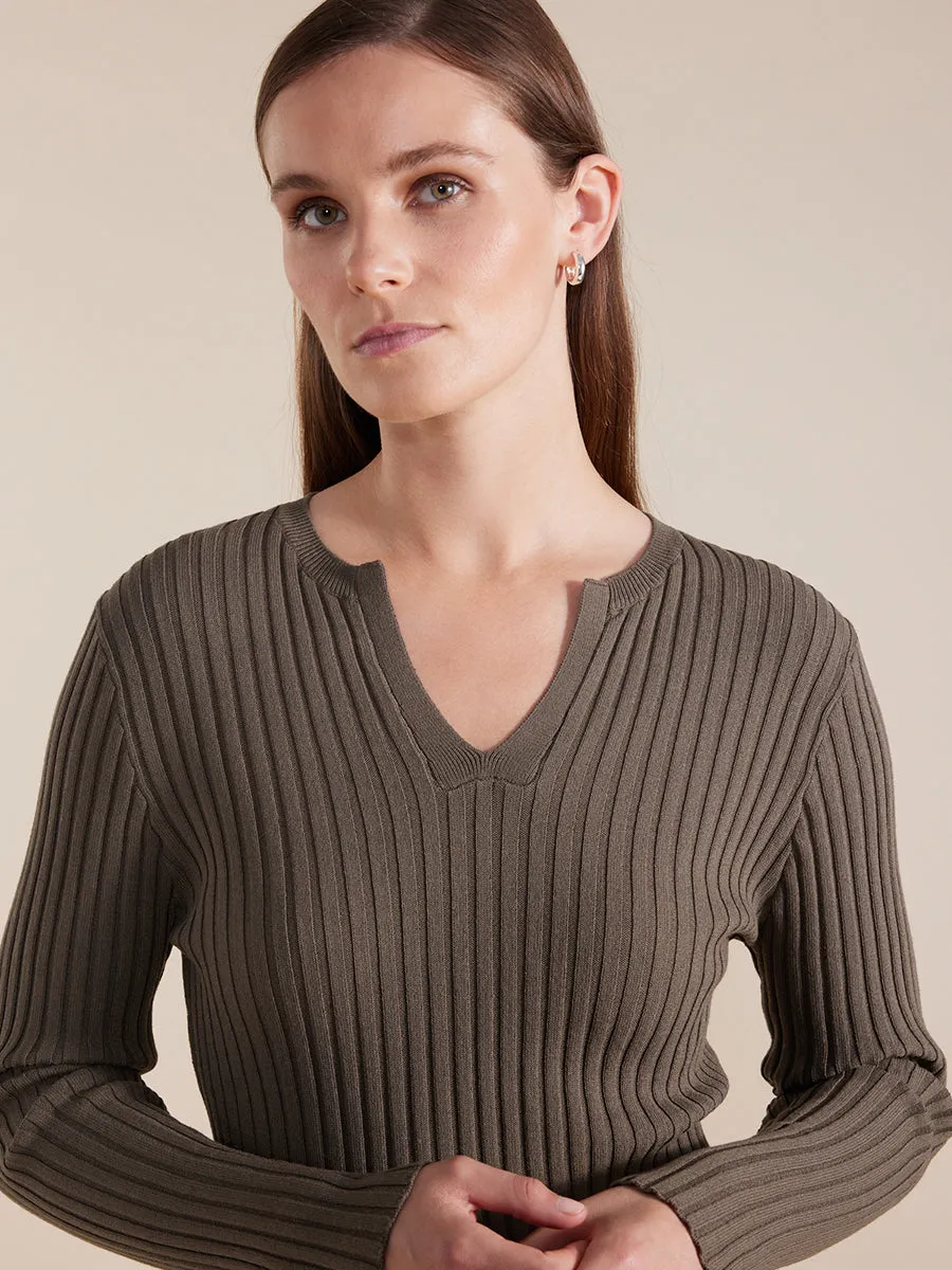 Essential Rib Knit Henley