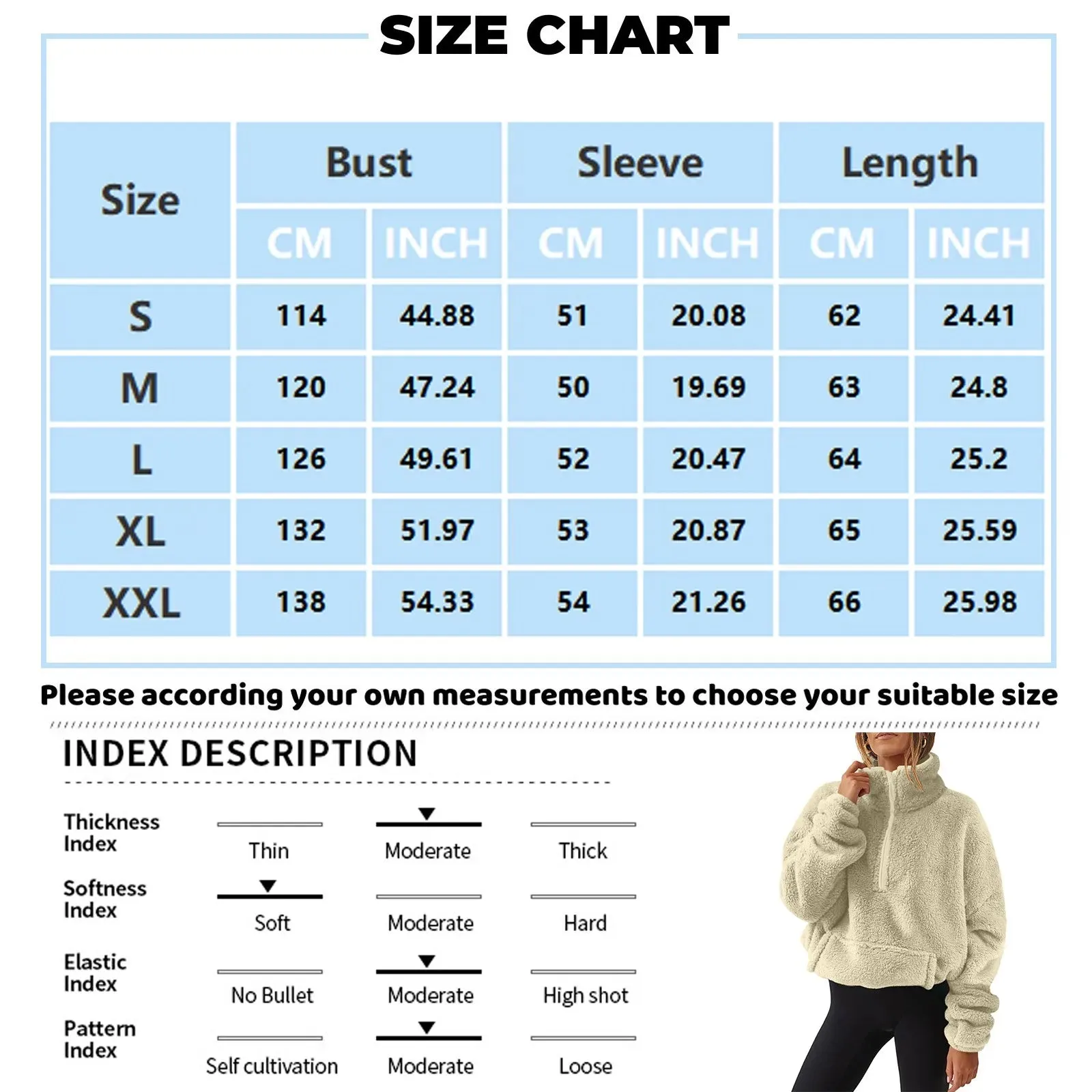 Fleece High Neck Pullover Sweatshirt for Women