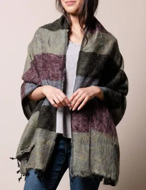 Himalayan Yak Wool Wrap - Amethyst