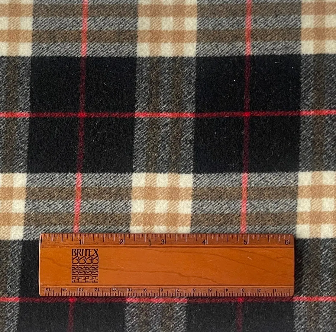 Lanificio Colombo for Burberry Reversible Plaid Black Wool & Cashmere Coating (Made in Italy)