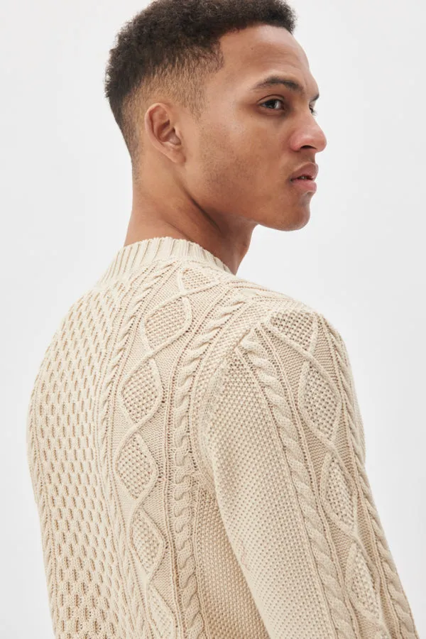 MATRITON CABLE KNIT SWEATER