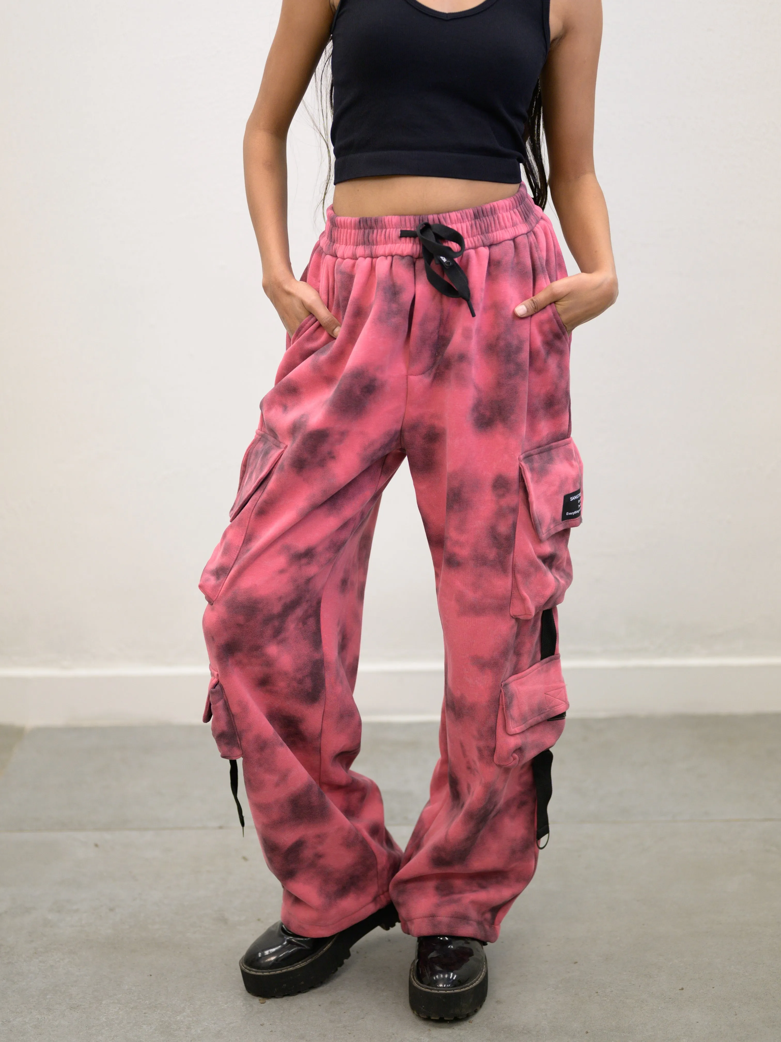 Pink Tie & Dye Joggers