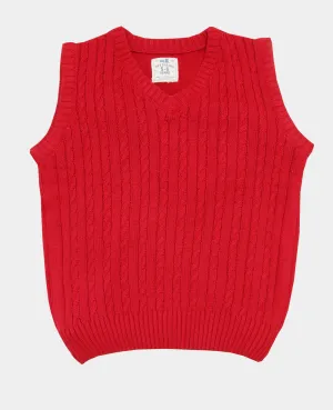 Red Cable Knit Sweater