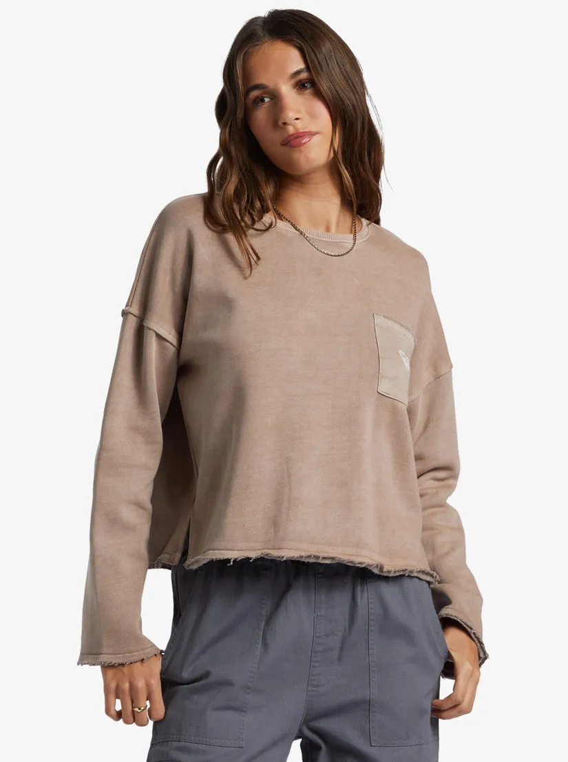 Roxy Doheny Crew Sweatshirt-Root Beer