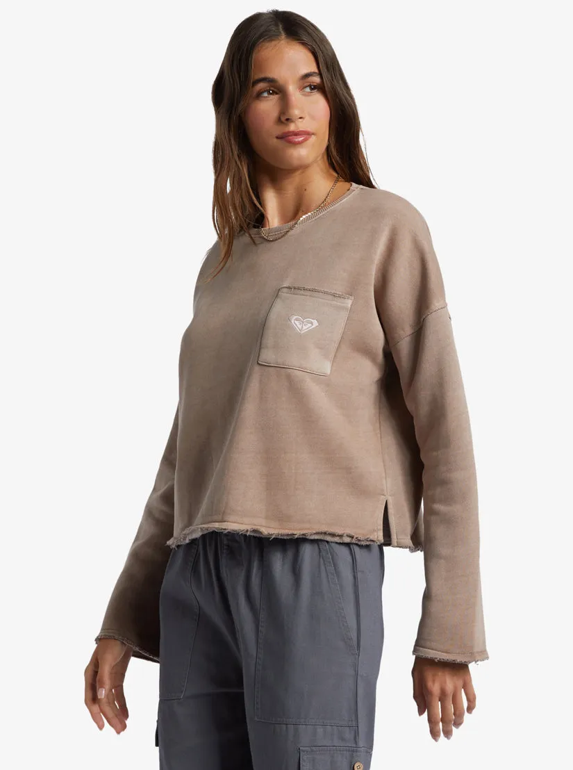 Roxy Doheny Crew Sweatshirt-Root Beer