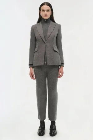 Simkhai Auden Knit Combo Blazer - Warm Grey