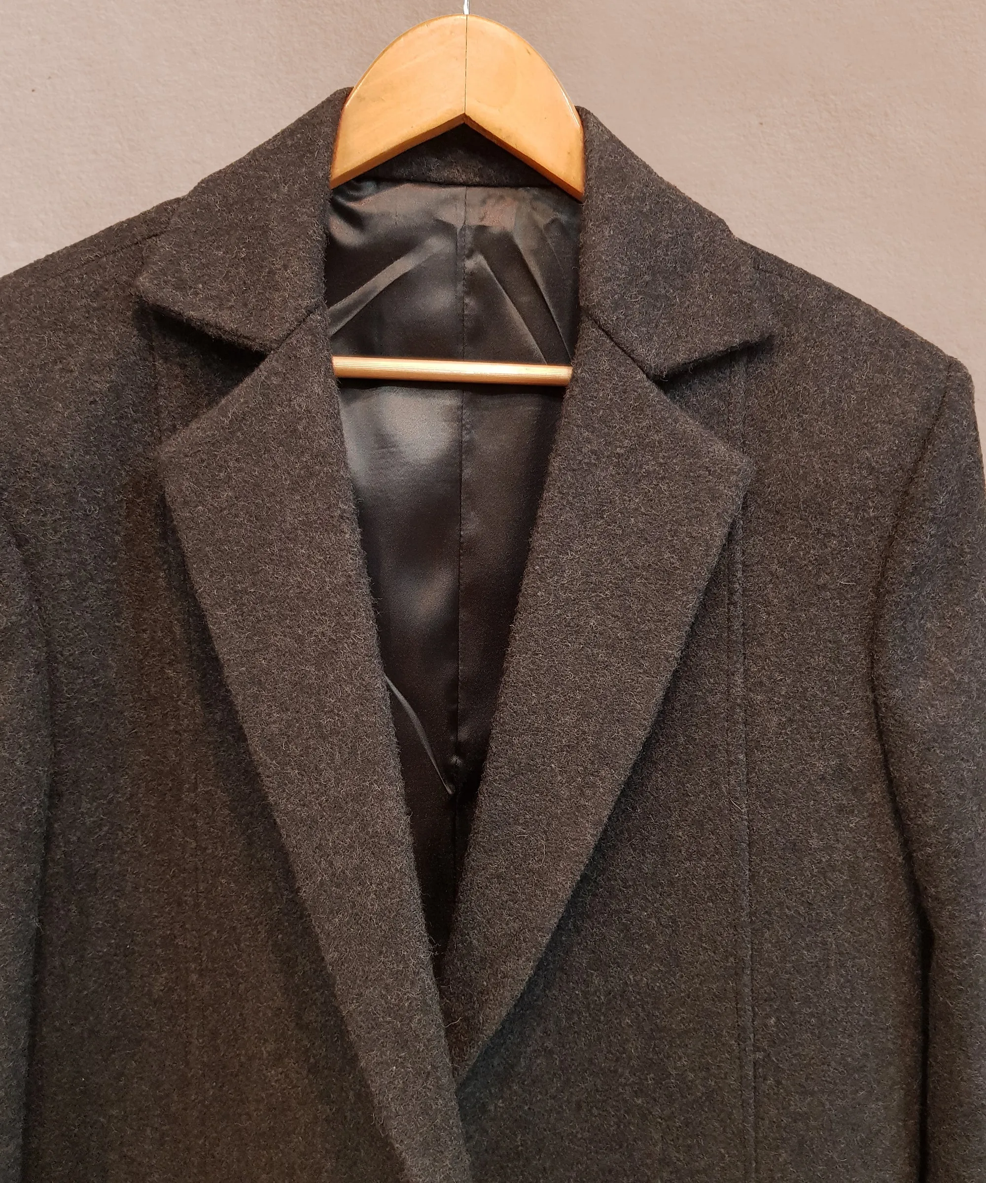 Slate Grey Balmacaan Coat