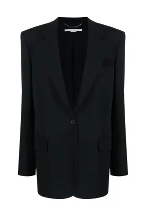 Stella McCartney Twill Tailoring Single Breasted Blazer - Black