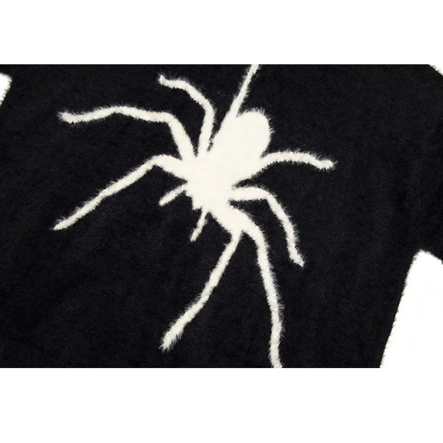 Stylish Spider Pattern Sweater