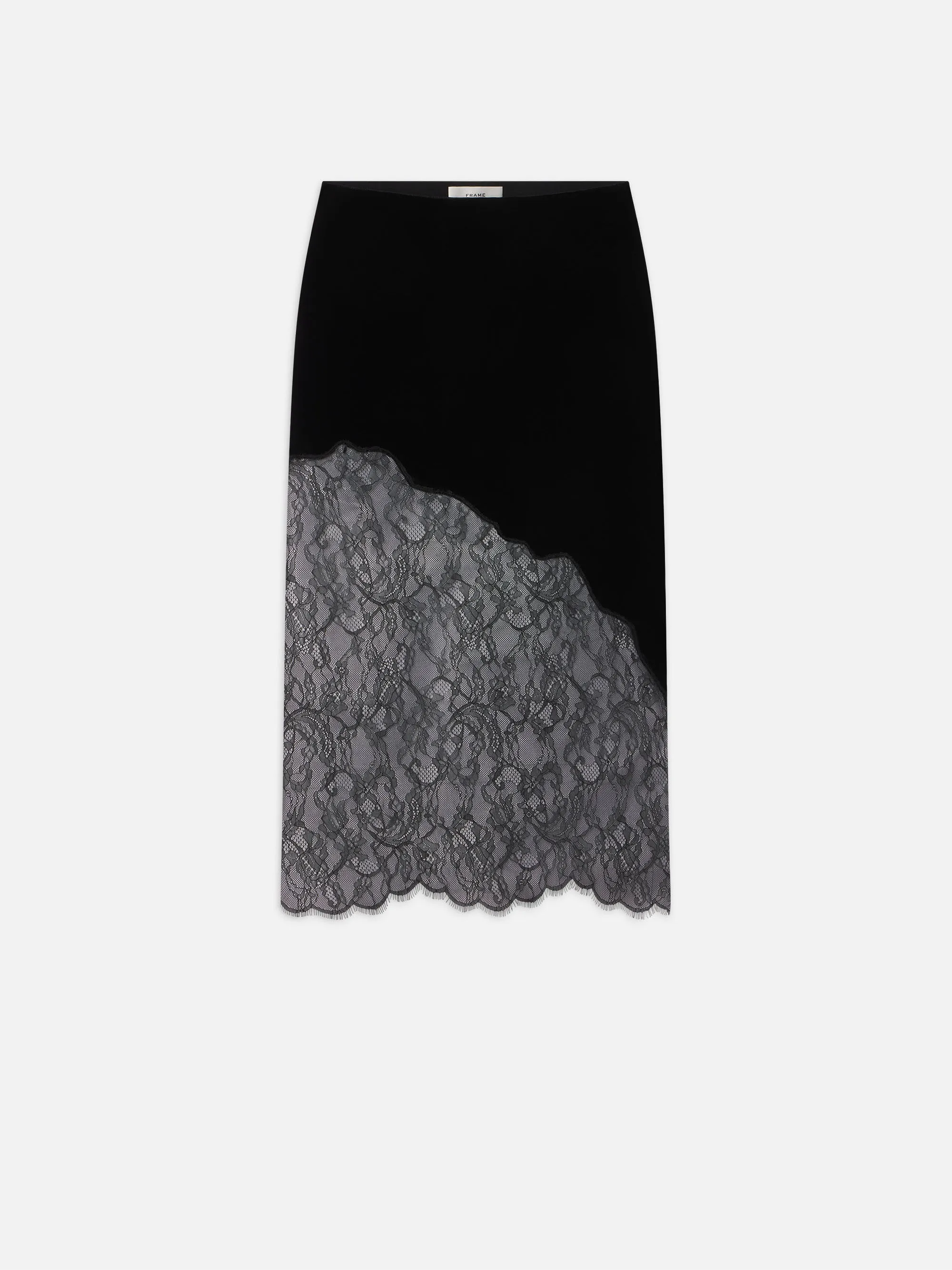 Velvet Lace Skirt -- Black