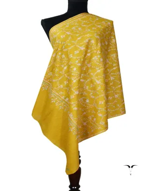 yellow Embroidery Pashmina Stole 7815